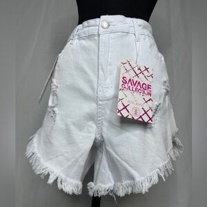 High Rise Jean Shorts